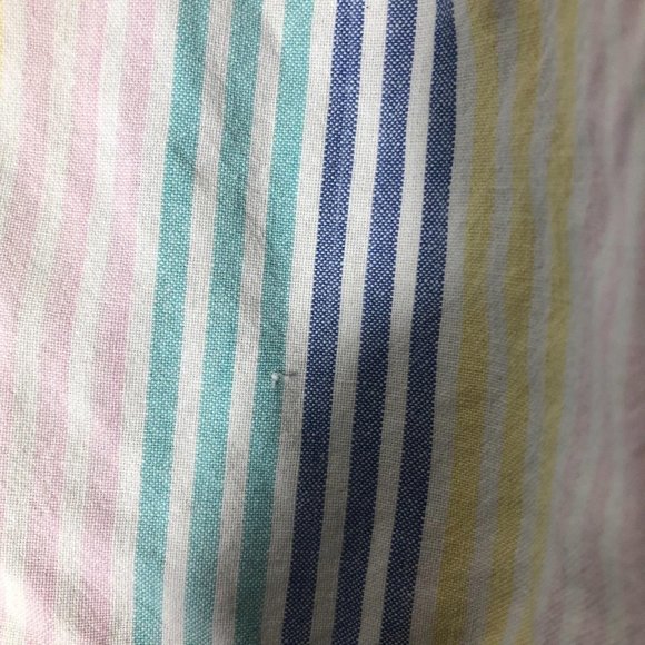 Vintage steeplechase pastel striped short sleeve top 80s mom shirt size large - Picture 4 of 9